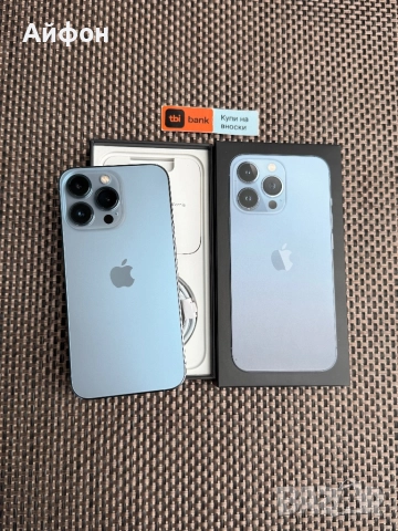 КАТО НОВ!/*ЛИЗИНГ*/ iPhone 13 Pro 128Gb Sierra Blue