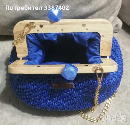 Елегантност в кралско синьо, снимка 6 - Чанти - 54205410