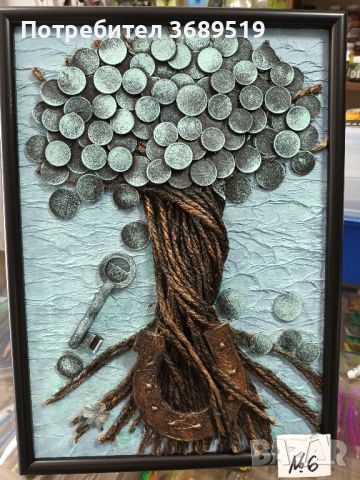 Картина , пано, "Дървото на парите", снимка 1 - Картини - 40215252