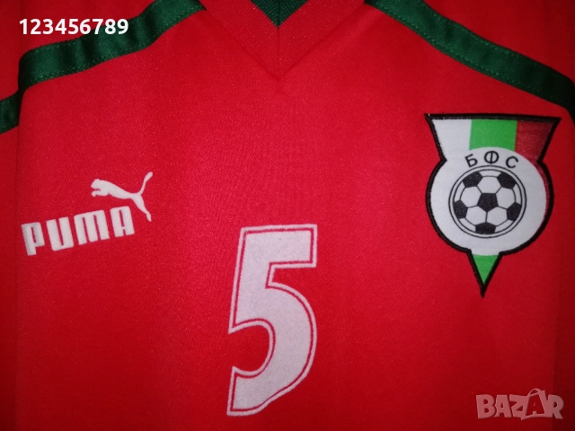 България #5 Георги Марков мачов оригинален екип 2000/2001 Puma тениска фланелка футбол Bulgaria , снимка 6 - Тениски - 52561145