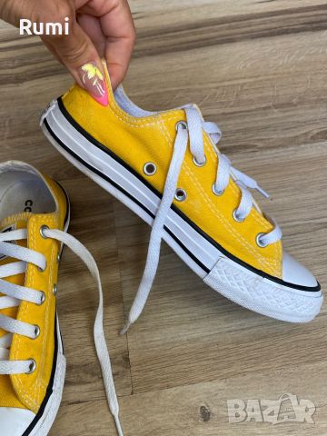 Оригинални жълти юношески кецове Converse ! 33,5 н, снимка 5 - Детски маратонки - 45462337