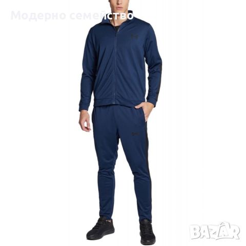 Мъжки спортен комплект under armour knit track suit navy, снимка 1 - Спортни дрехи, екипи - 46664288