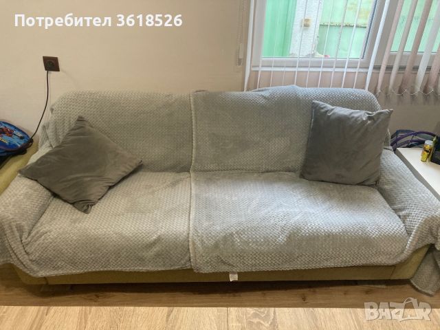 Разрегателен диван + фотьойл+ табуретка