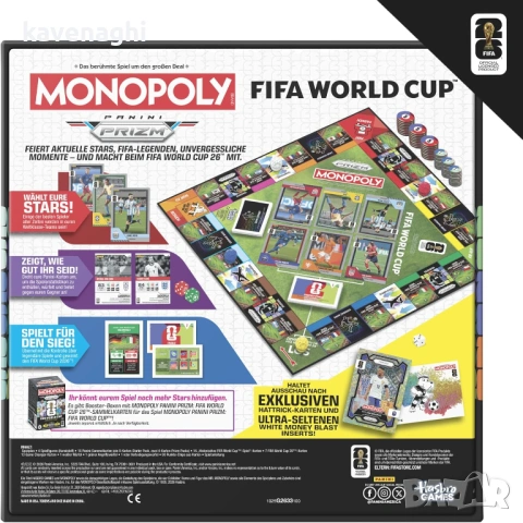Продавам: Настолна игра Монополи Hasbro Monopoly Panini Prizm: FIFA World Cup, снимка 3 - Настолни игри - 54097974