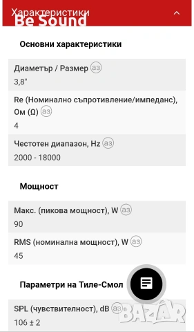 Пищялки Високочестотни говорители Dynamic State Sparta ST-10 , снимка 15 - Тонколони - 53774985