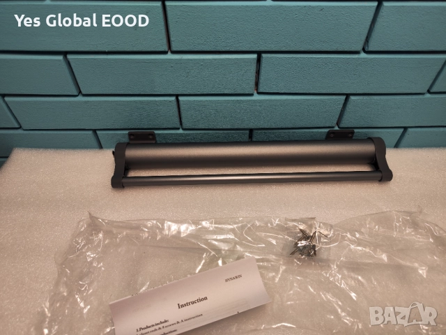 Разтегаема алуминиева релса за дрехи за гардероб 392 мм сиво/бяло, снимка 9 - Гардероби - 51985887