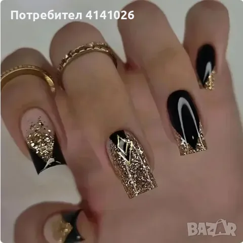 Самозалепващи изкуствени нокти Press On Nails, снимка 5 - Продукти за маникюр - 48223973