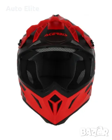 Мотокрос каска ACERBIS STEEL CARBON RED MAT  36021, снимка 3 - Аксесоари и консумативи - 49519985