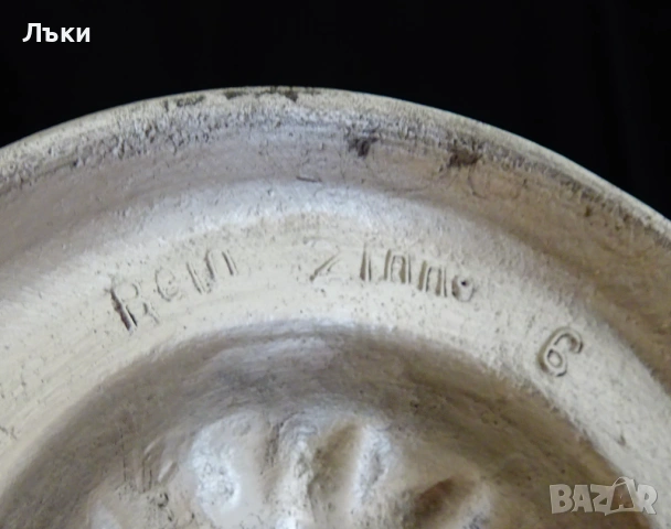 Калаен свещник петица 1 кг.,барок,печат. , снимка 8 - Антикварни и старинни предмети - 53660789