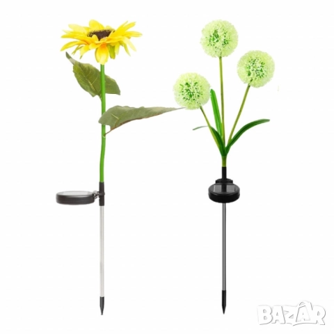 Соларни LED градински светлини - цветя, снимка 12 - Прожектори - 51844709