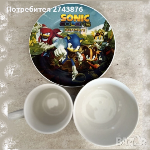 Детски порцеланов комплект за хранене 3в1 Соник, снимка 8 - Сервизи - 51847225