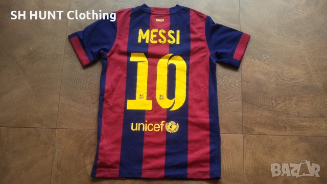 NIKE FC BARCELONA MESSI Kids Football T-Shirt Размер 10-12 г/ 137-147см детска футболна тениска 8-66
