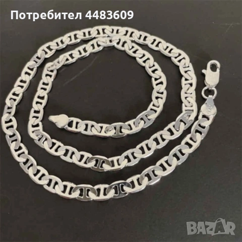 Сребърен Ланец " Mariner " , снимка 4 - Колиета, медальони, синджири - 53428548
