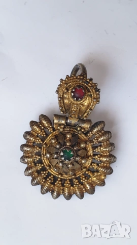 Възрожденски позлатен накит Арпалии,Видинска школа, снимка 7 - Антикварни и старинни предмети - 53644829