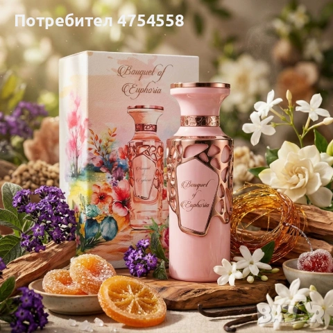 Дамски парфюм Fragrance World Bouquet Of Euphoria - Разцъфнете с нежност и гурме сладост, 100 мл, снимка 6 - Дамски парфюми - 54070364