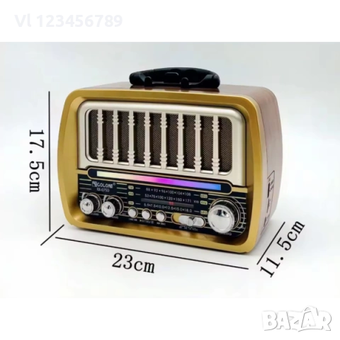 Многофункционално FM/AM/SW 3-лентово радио ,TF карта/USB радио,аудио RX-075D, снимка 3 - Радиокасетофони, транзистори - 54194568