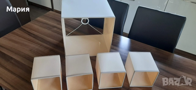 Плафони за лампа 4бр. малки   и един голям., снимка 4 - Полилеи - 37734858