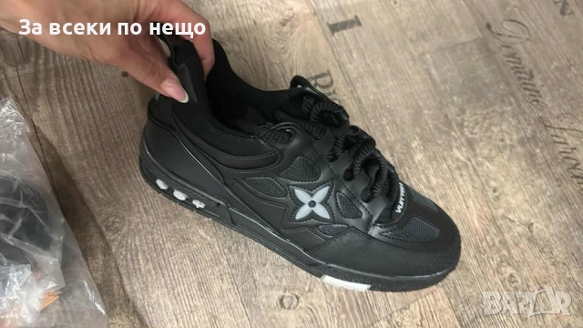 Louis Vuitton Мъжки Черни Маратонки👟Мъжки Спортни Обувки В Черен Цвят Луис Витон Код P1209