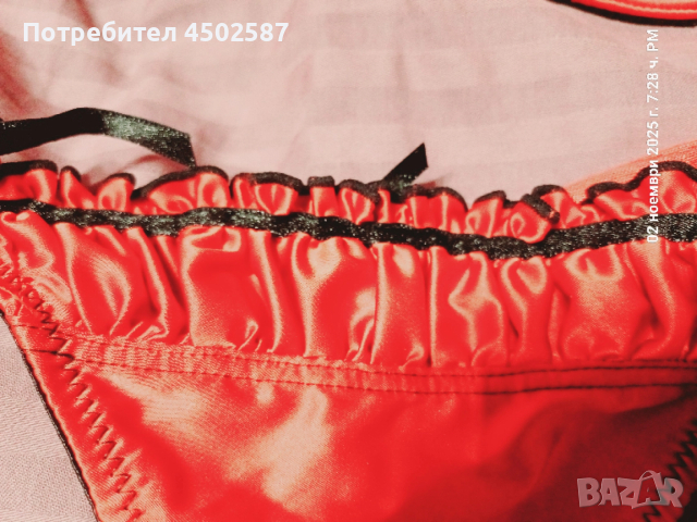 Червен сутиен с прашки, снимка 6 - Бельо - 52698244