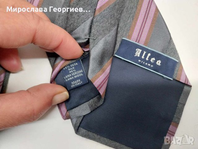 Мъжка вратовръзка ALTEA Milano, Италия, коприна и вълна, без следи от употреба, снимка 2 - Други - 45535284