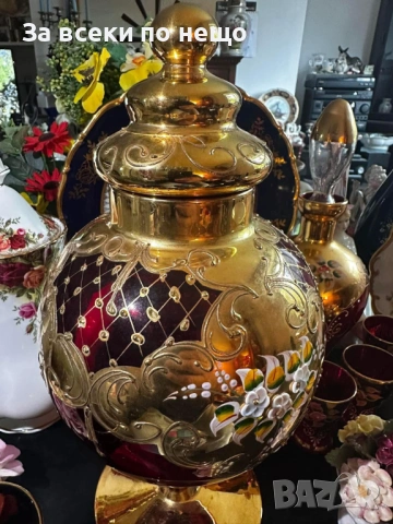 Murano Italy 1961 - ръчно рисувана бонбониера с капак Код P2102, снимка 6 - Декорация за дома - 54042064