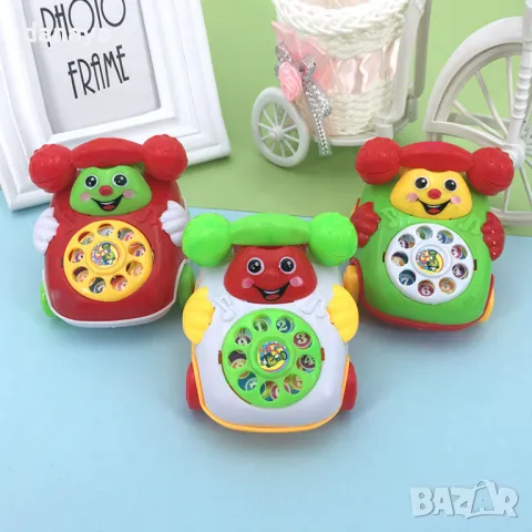 5910 Механична детска играчка телефонче с въженце, снимка 5 - Музикални играчки - 50432969