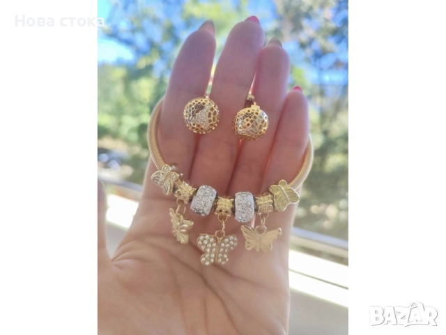 Комплект гривна и обеци /16/14