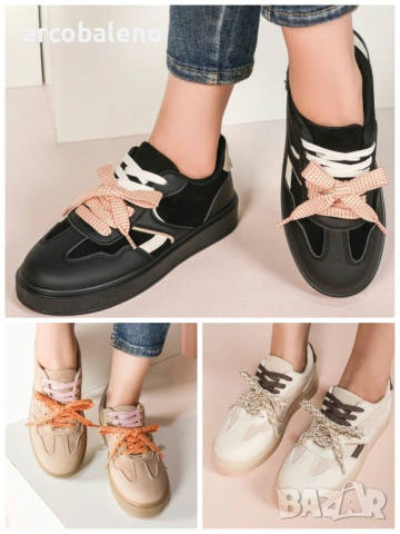 Дамски ниски маратонки с модерен дизайн и висок комфорт, 3цвята 