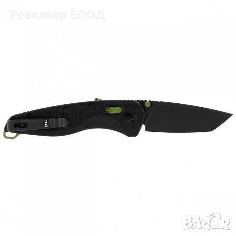 Сгъваем нож SOG Aegis AT Tanto, в цвят Black/Moss - 7,9 см