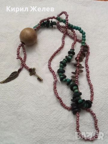 Колие ръчно изработено с маниста 58247, снимка 4 - Колиета, медальони, синджири - 52867745