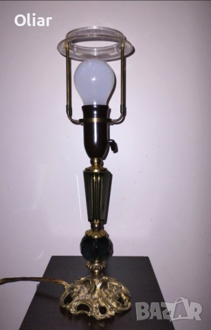 Много красива, стара лампа с абажур. , снимка 1 - Антикварни и старинни предмети - 44961588