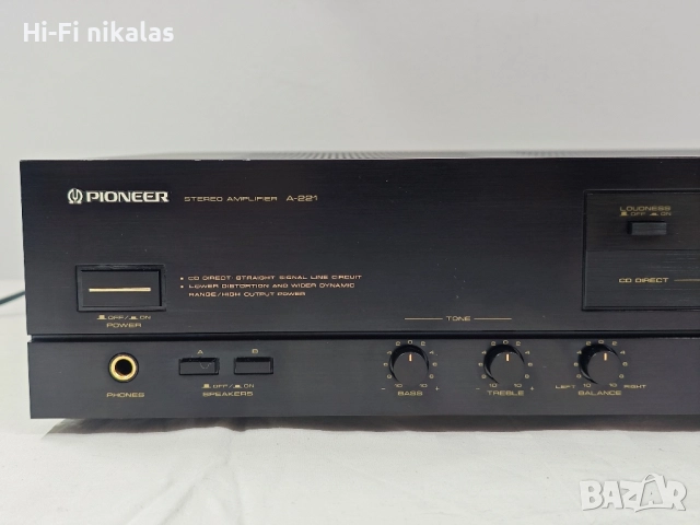 стерео усилвател PIONEER A-221, снимка 2 - Ресийвъри, усилватели, смесителни пултове - 51613850