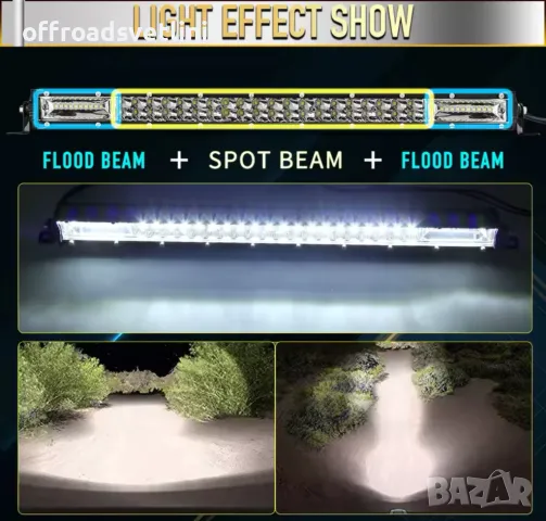 НОВ МОДЕЛ 50 cm 180W 12D ULTRASLIM LED BAR в комплект с окабеляване, снимка 6 - Аксесоари и консумативи - 49756172