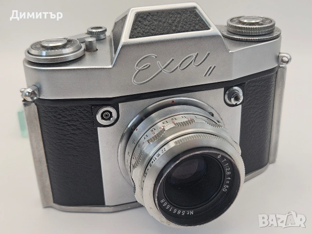 Exa II лентов фотоапарат carl zeiss jena t 1:2,8 f50 ihagee, снимка 13 - Фотоапарати - 53602364