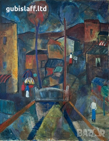 Kартина, пейзаж, худ. Павлин Николов, 1988 г.