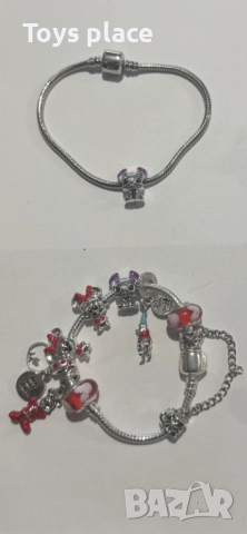 Disney Гривни тип Пандора Лило и Стич, Мики Маус Lilo and Stitch Minnie mouse , снимка 3 - Гривни - 52711237