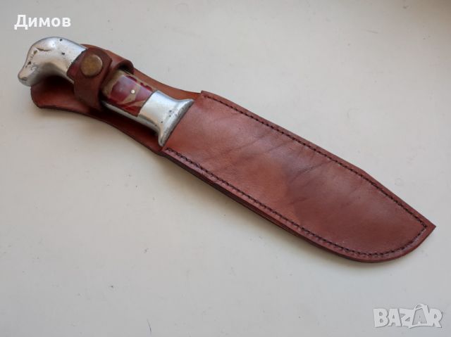 Ловен нож от соца кучешка глава, снимка 2 - Ножове - 46275015