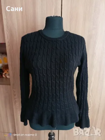 Черен модерен пуловер, снимка 5 - Блузи с дълъг ръкав и пуловери - 49878657