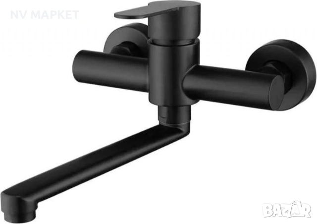 Смесител, въртащ се на 360 градуса,черен мат