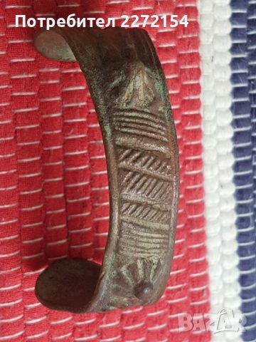 Стара гривна рогатка, снимка 2 - Антикварни и старинни предмети - 45651437