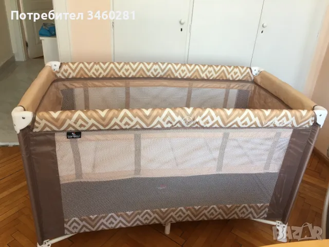 Сгъваема бебешка кошара Lorelli с 2 нива и допълн.матрак  и протектор, снимка 2 - Кошарки - 50327545