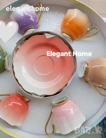 Луксозен порцеланов сервиз за кафе