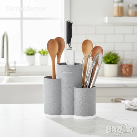 Поставка за кухненски прибори и ножове 3 в 1 Edenberg EB-5106, снимка 4 - Аксесоари за кухня - 53711437