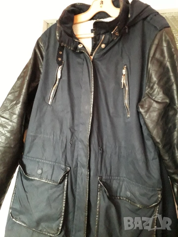 Мъжко яке с качулка, с топла подплата XL-2XL