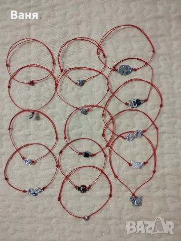 Гривни на червен конец, снимка 7 - Гривни - 33628920