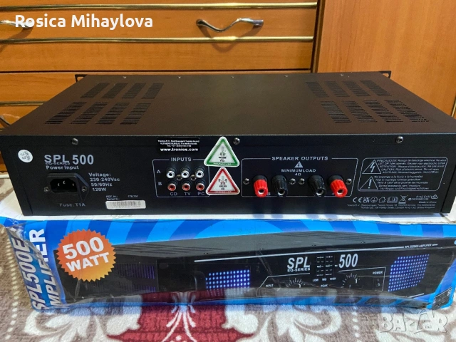 Усилвател SPL 500 вата, снимка 4 - Ресийвъри, усилватели, смесителни пултове - 53052122