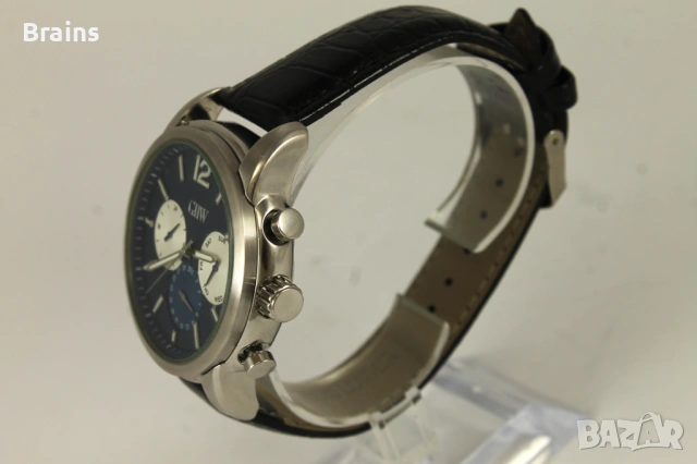 GHW Мъжки Стоманен Кварцов Часовник Календар, снимка 5 - Мъжки - 53570890