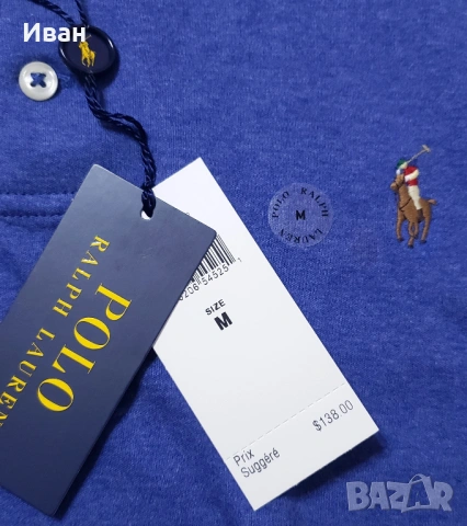 Нова оригинална фланелка Polo Ralph Lauren custom slim fit - размер M, снимка 4 - Тениски - 53759758