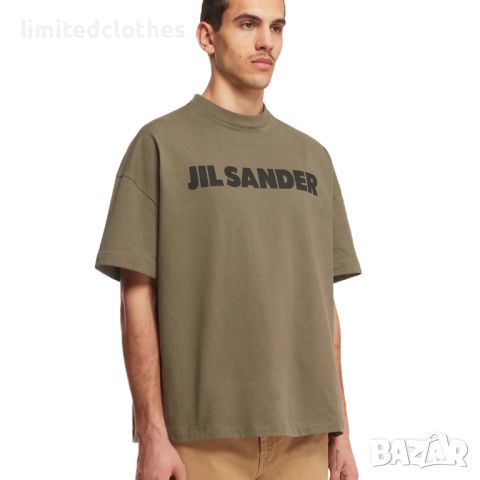 JIL SANDER Army Green Logo Print Мъжка Тениска size M и XL, снимка 7 - Тениски - 46644847