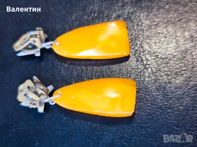 Кехлибарени обеци, снимка 3 - Антикварни и старинни предмети - 52360841
